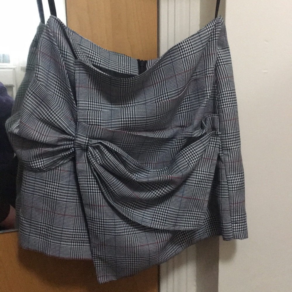 By the way plaid mini skirt